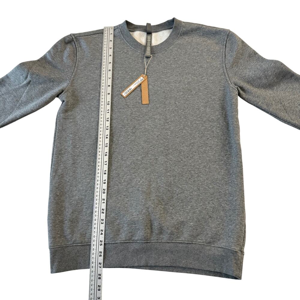 NWT SKIMS Men's Lounge Fleece Crewneck Sweatshirt Dark Heather Grey Small - Picture 6 of 8